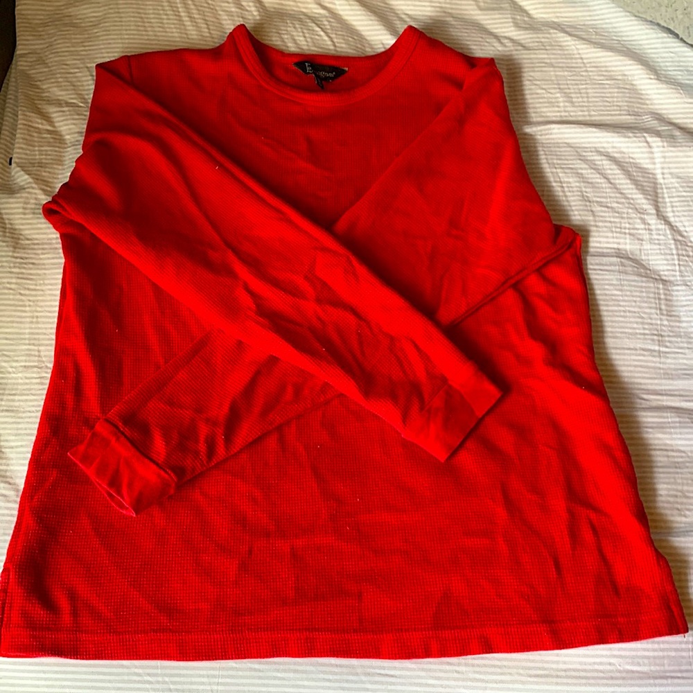 red knit sweater from pajama gram. condition is as new. never been worn